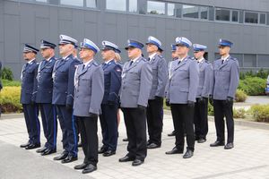Uczestnicy Powiatowych Obchodów Św. Policji