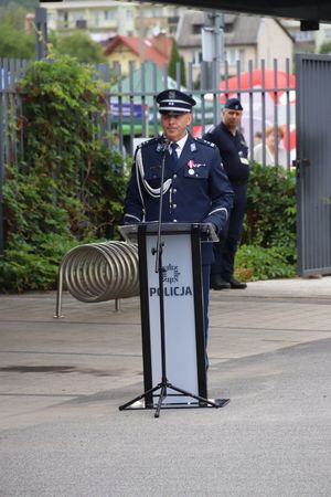 Uczestnicy Powiatowych Obchodów Św. Policji