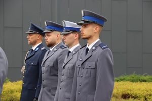 Uczestnicy Powiatowych Obchodów Św. Policji