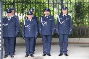 Uczestnicy Powiatowych Obchodów Św. Policji