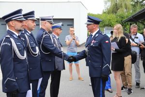 Uczestnicy Powiatowych Obchodów Św. Policji