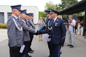 Uczestnicy Powiatowych Obchodów Św. Policji