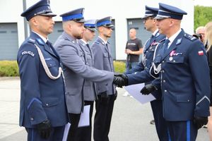 Uczestnicy Powiatowych Obchodów Św. Policji