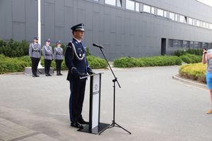 Uczestnicy Powiatowych Obchodów Św. Policji