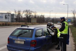 Policjanci w trakcie działań