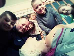 Policjanci w trakcie spotkania