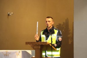 Policjanci w trakcie rajdu rowerowego