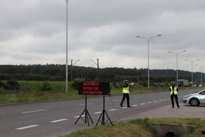 Policjanci w trakcie działań