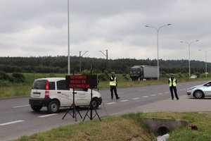 Policjanci w trakcie działań