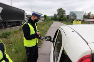 Policjanci w trakcie działań