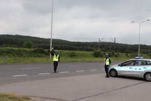 Policjanci w trakcie działań