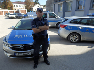 Pińczowski policjant interweniował w czasie wolnym od służby