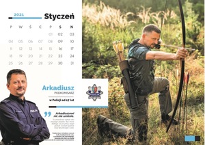 strona z policyjnego kalendarza