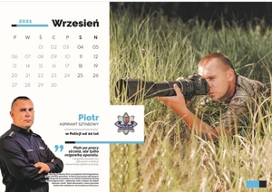 strona z policyjnego kalendarza