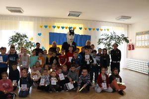 z wizytą w szkole, spotkanie z dziećmi z Ukrainy