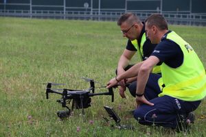 policjanci podczas działań