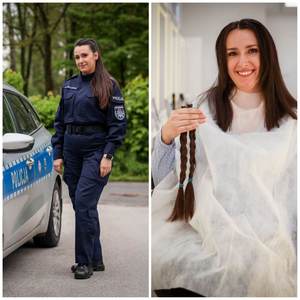 Włosy naszej policjantki – gest wsparcia dla osoby z rakiem