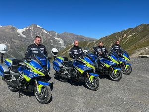 Świętokrzyscy policjanci na międzynarodowym szkoleniu motocyklistów w Austrii