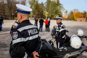 uroczystość przekazania motocykli