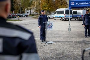 uroczystość przekazania motocykli