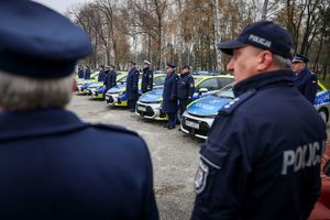 uczestnicy uroczystości oraz pojazdy