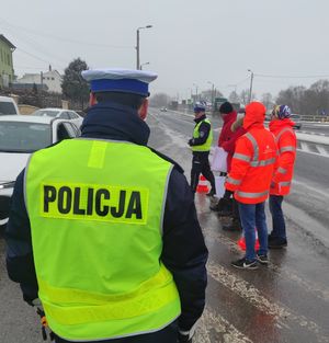 Policjanci w trakcie działań