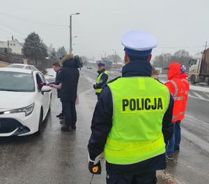 Policjanci w trakcie działań