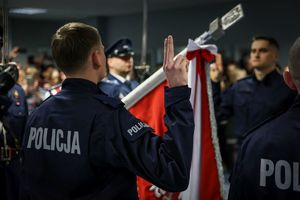 uczestnicy uroczystości ślubowania