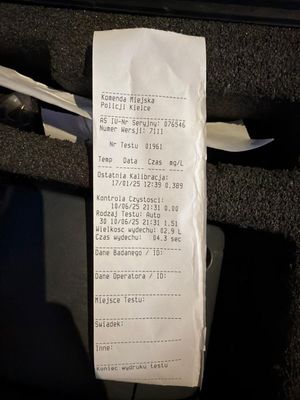 Zatrzymanie nietrzeźwego kierujacego