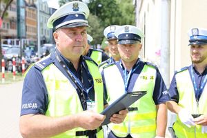 Policjant ruchu drogowego.