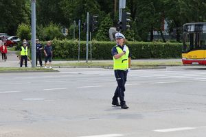 Policjant ruchu drogowego.