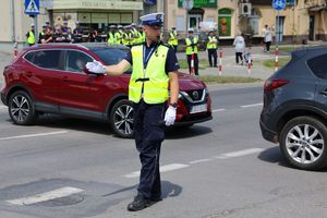 Policjant ruchu drogowego.