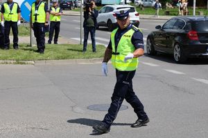 Policjant ruchu drogowego.