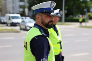 Policjant ruchu drogowego.