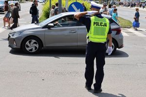 Policjant ruchu drogowego.