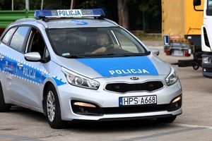 Policjant ruchu drogowego.
