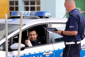 Policjant ruchu drogowego.