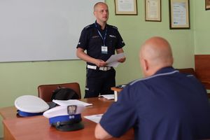 Policjant ruchu drogowego.