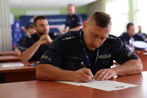 Policjant ruchu drogowego.