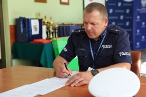 Policjant ruchu drogowego.