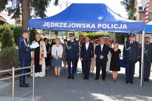Odsłonięcie tablicy upamiętniającej poległych funkcjonariuszy