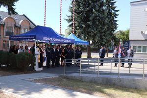 Odsłonięcie tablicy upamiętniającej poległych funkcjonariuszy