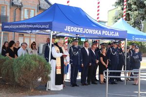 Odsłonięcie tablicy upamiętniającej poległych funkcjonariuszy
