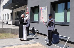 Odsłonięcie tablicy upamiętniającej poległych funkcjonariuszy