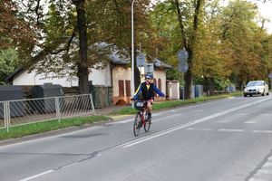 Uczestnicy rowerowego rajdy na Westerplatte