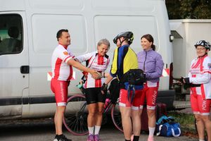 Uczestnicy rowerowego rajdy na Westerplatte