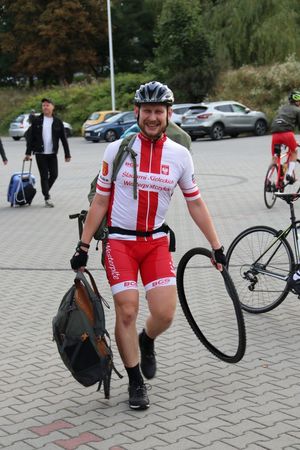 Uczestnicy rowerowego rajdy na Westerplatte