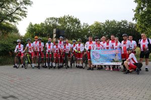 Uczestnicy rowerowego rajdy na Westerplatte
