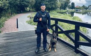 Lucy - policyjny pies patrolowo-tropiący w koneckiej Komendzie