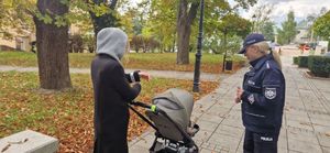 podczas akcji rozdawania odblasków